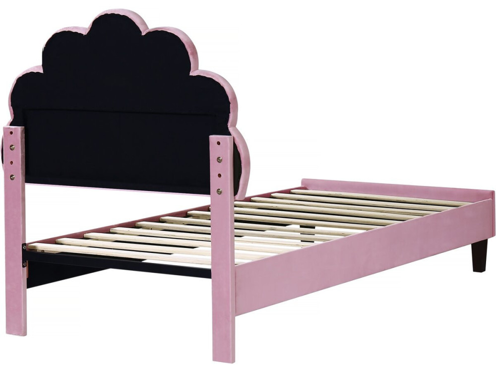Muschelbett aus Samt "Manon" - 90 x 190 cm - Rose