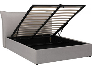 Doppelbett mit Bettkasten "Megeve" 140 x 200 cm - Grau