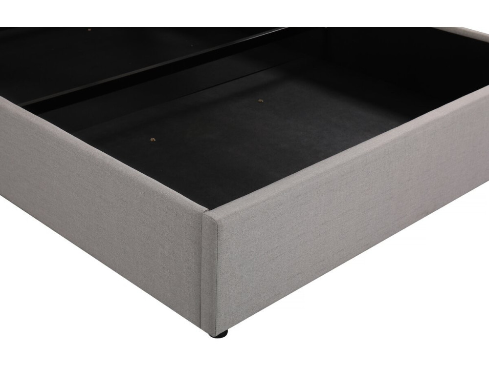 Doppelbett mit Bettkasten "Megeve" 140 x 200 cm - Grau