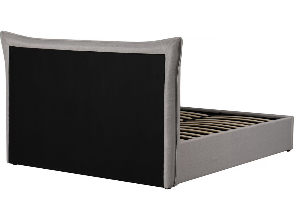 Doppelbett mit Bettkasten "Megeve" 140 x 200 cm - Grau