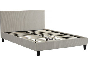 Doppelbett aus Cord "Ambre" - 140 x 190 cm - Beige
