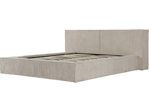 Bett aus Cord mit Bettkasten „Courchevel“ - 180 x 200 cm - Beige