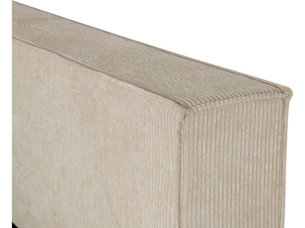 Bett aus Cord mit Bettkasten „Courchevel“ - 180 x 200 cm - Beige