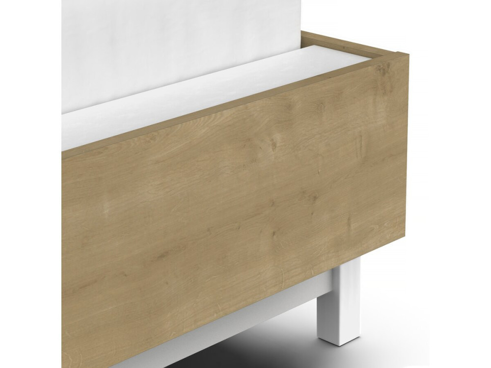 Ausziehbett "Craft" - Holz - 140 x 200 cm - Braun