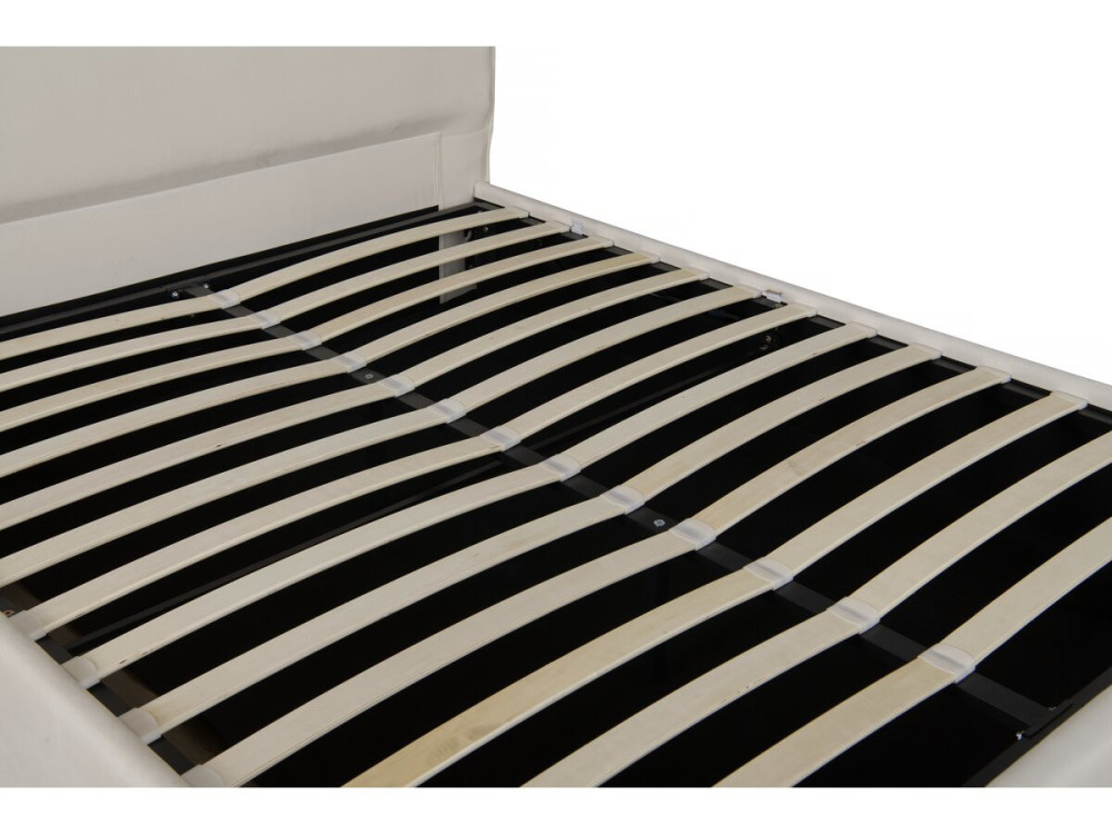 Bett mit Bettkasten aus Samt "Isola" - 160 x 200 cm - Beige
