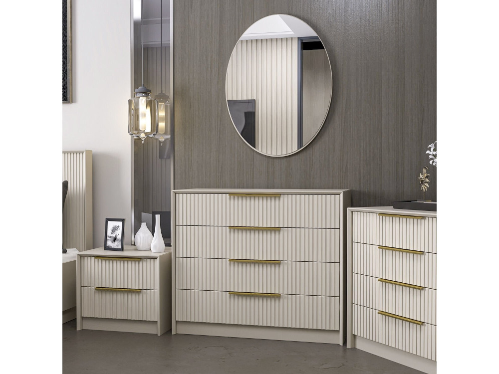 Holzkommode "Kale" - 100 x 45 x 85 cm - Beige