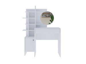 Schminktisch aus Holz "Mup" 105 x 35 x 151 cm - Weiß