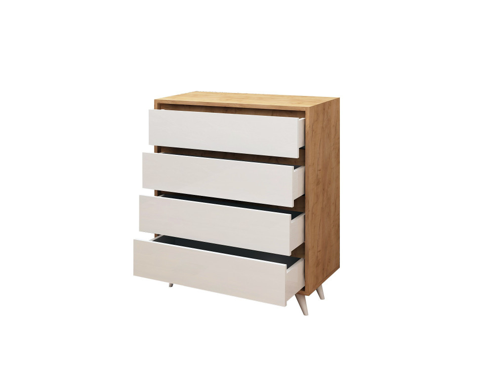 Holzkommode "Suvera" - 70 x 40 x 86 cm - Beige
