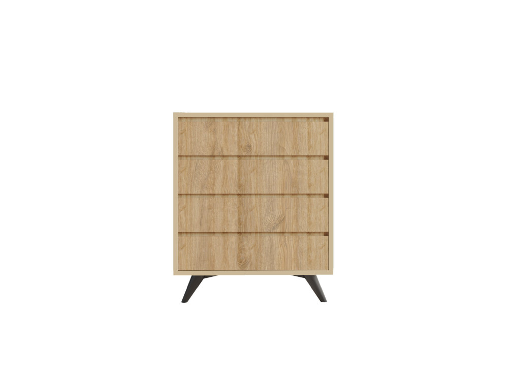 Holzkommode "Suvera" - 70 x 40 x 86 cm - Hellbraun