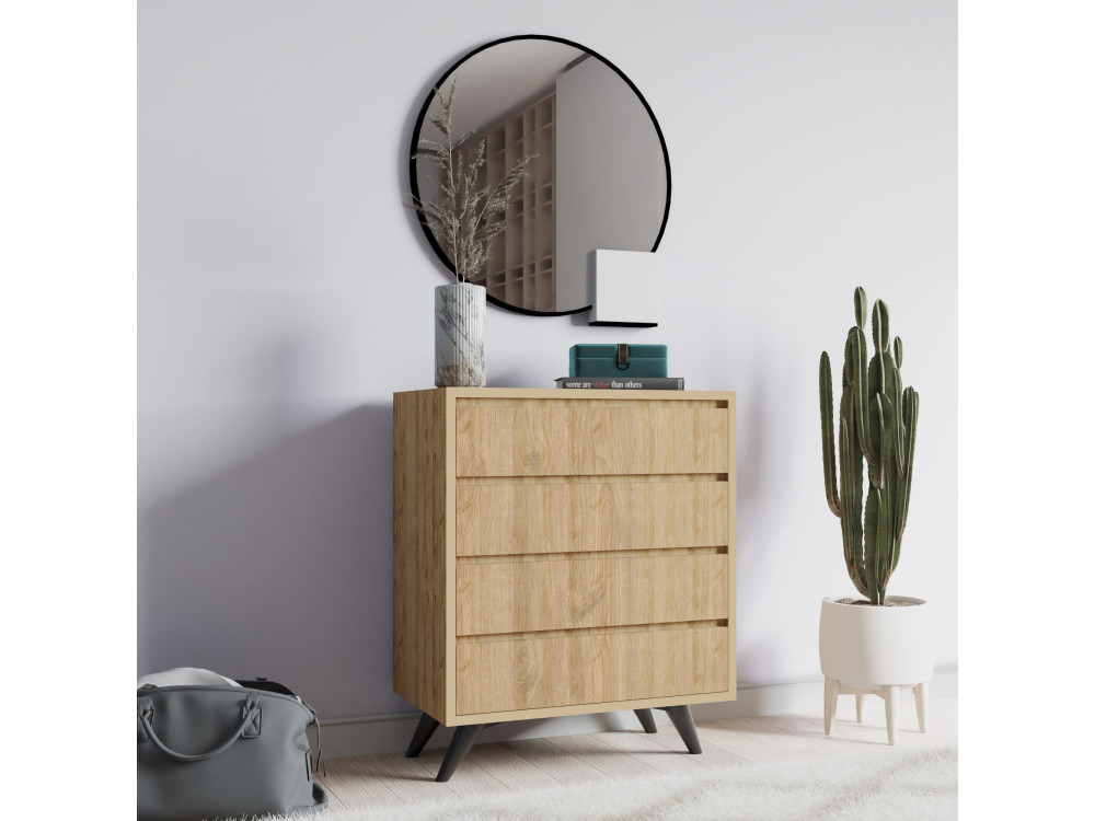 Holzkommode "Suvera" - 70 x 40 x 86 cm - Hellbraun