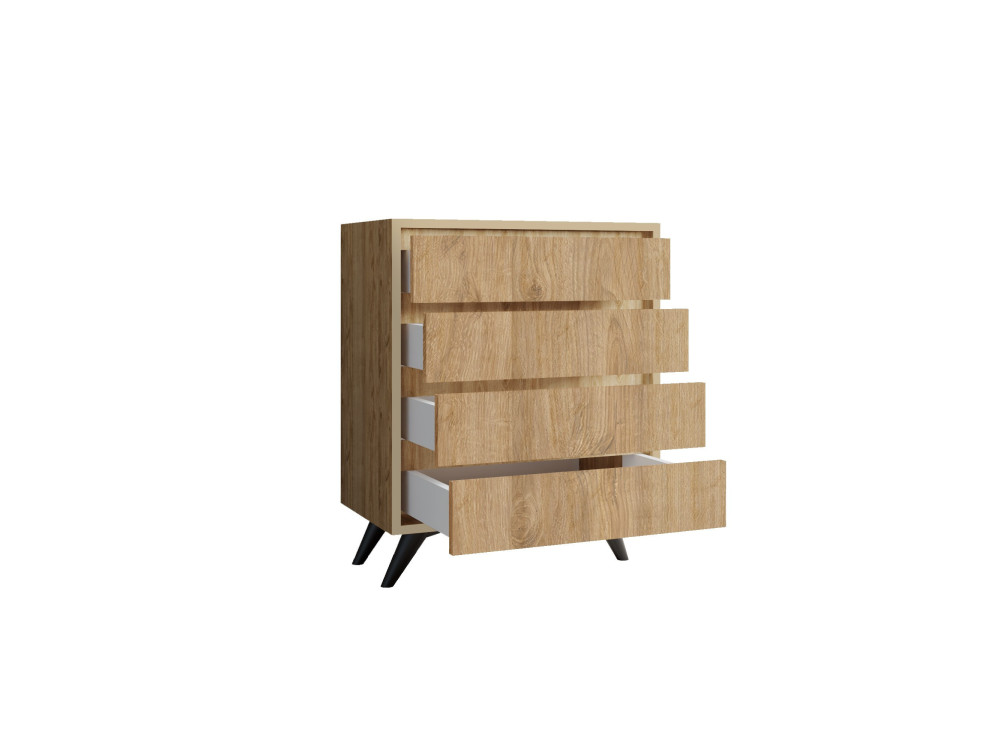 Holzkommode "Suvera" - 70 x 40 x 86 cm - Hellbraun