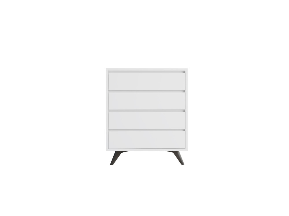 Holzkommode "Suvera" - 70 x 40 x 86 cm - Weiß