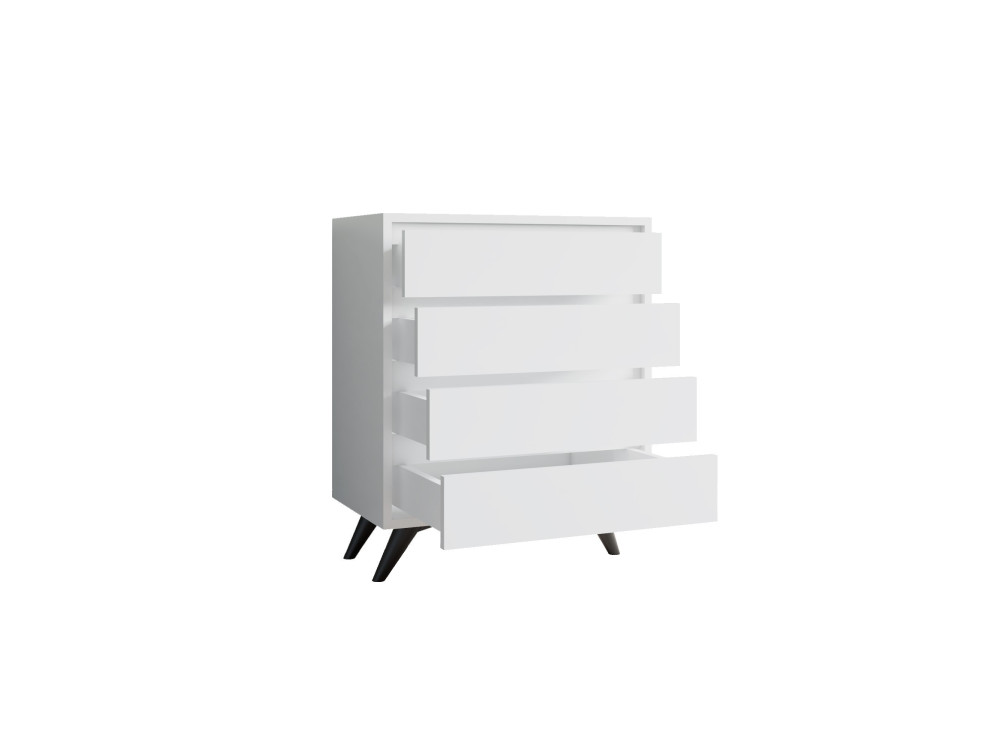 Holzkommode "Suvera" - 70 x 40 x 86 cm - Weiß