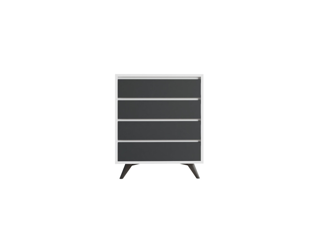 Holzkommode "Suvera" - 70 x 40 x 86 cm - Weiß
