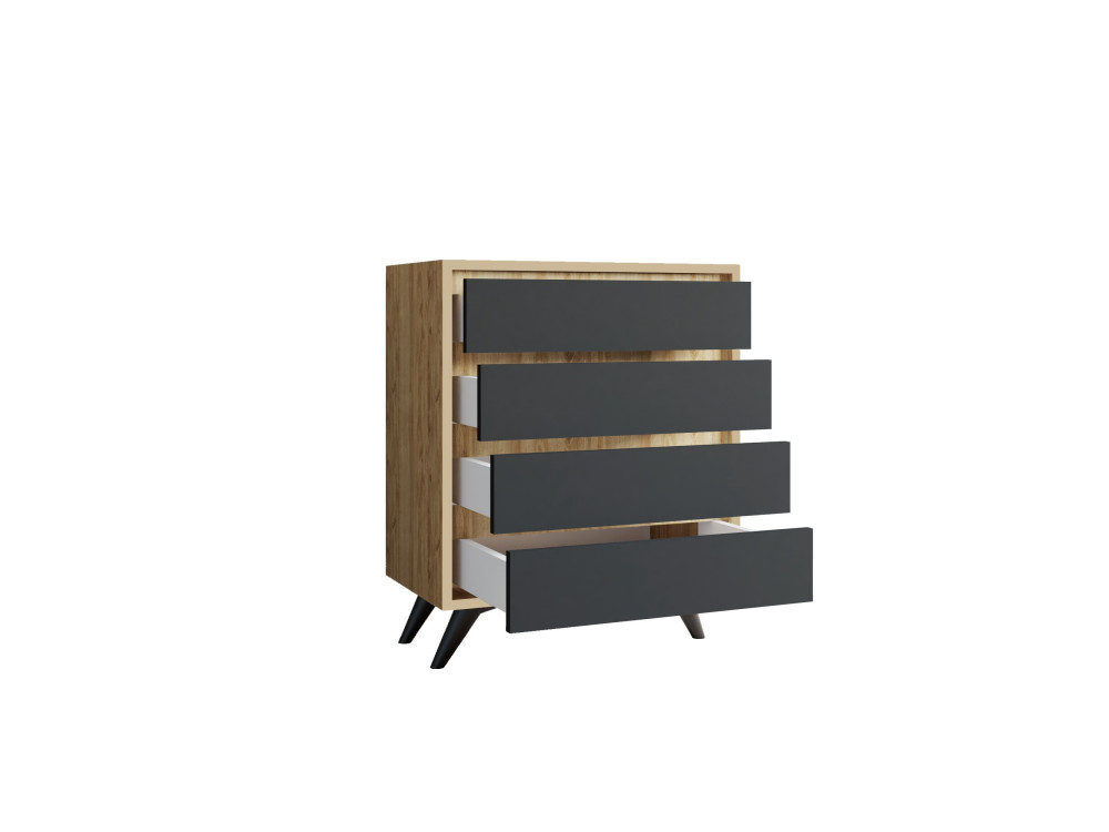 Holzkommode "Suvera" - 70 x 40 x 86 cm - Braun