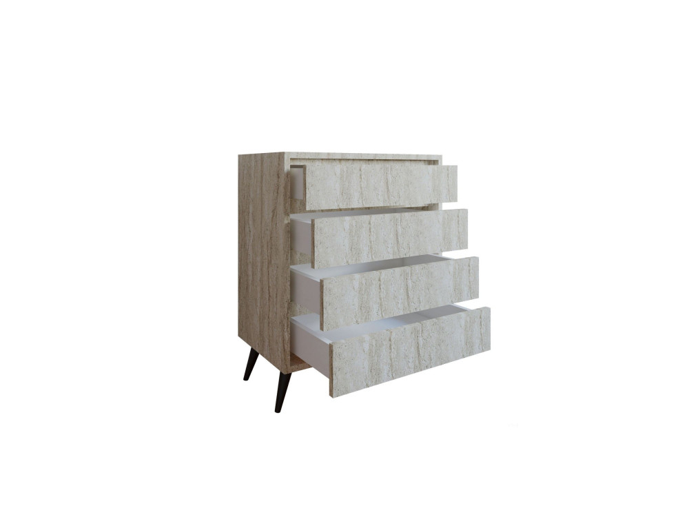 Holzkommode "Suvera" - 70 x 40 x 86 cm - Travertin