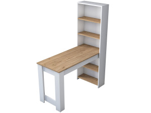 Frisiertisch mit Holzregalen "Ferna" - 120 x 54 x 154 cm - Braun