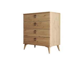 Holzkommode "Versa-Ce" - 80 x 45 x 90 cm - Braun