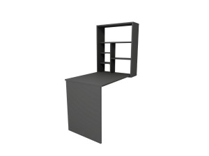 Schminktisch aus Holz "Sedir" - 90 x 59 x 74 cm - Anthrazitgrau