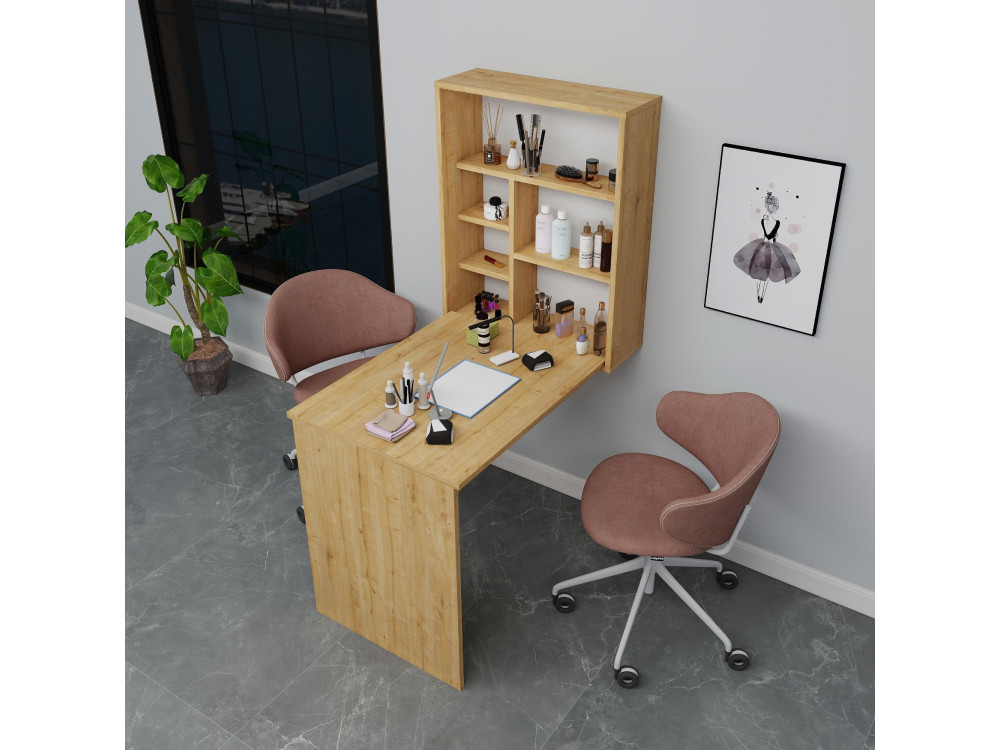 Schminktisch aus Holz "Sedir" - 90 x 59 x 74 cm - Beige