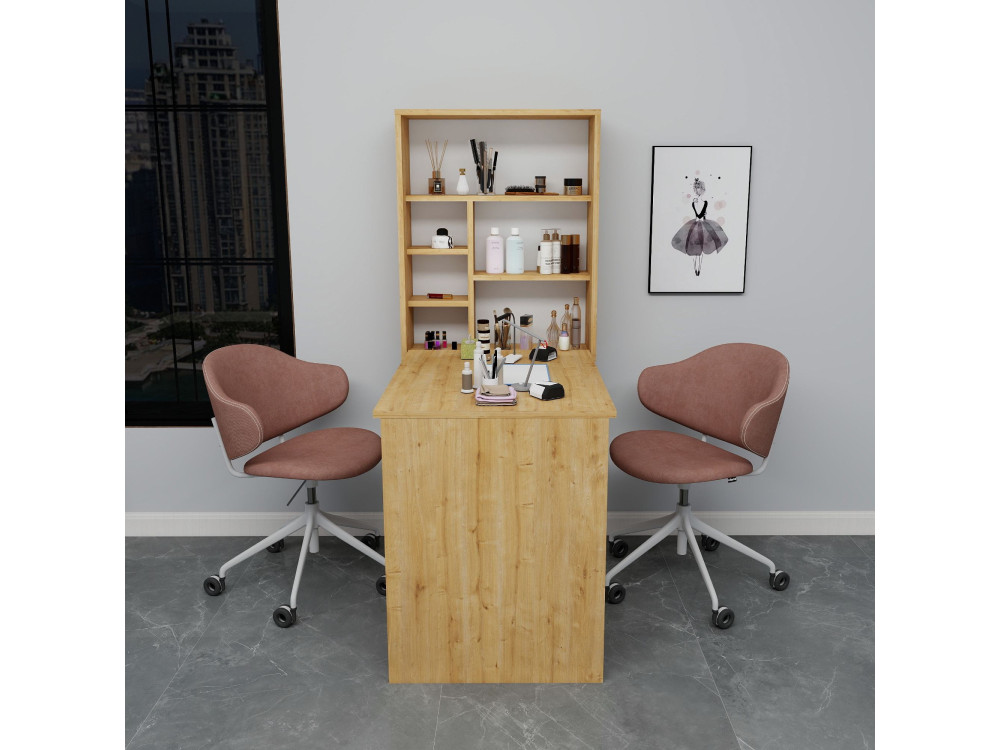 Schminktisch aus Holz "Sedir" - 90 x 59 x 74 cm - Beige