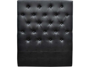Gepolstertes Kopfteil "Deco"  - 99 cm - Schwarz - Aus PVC