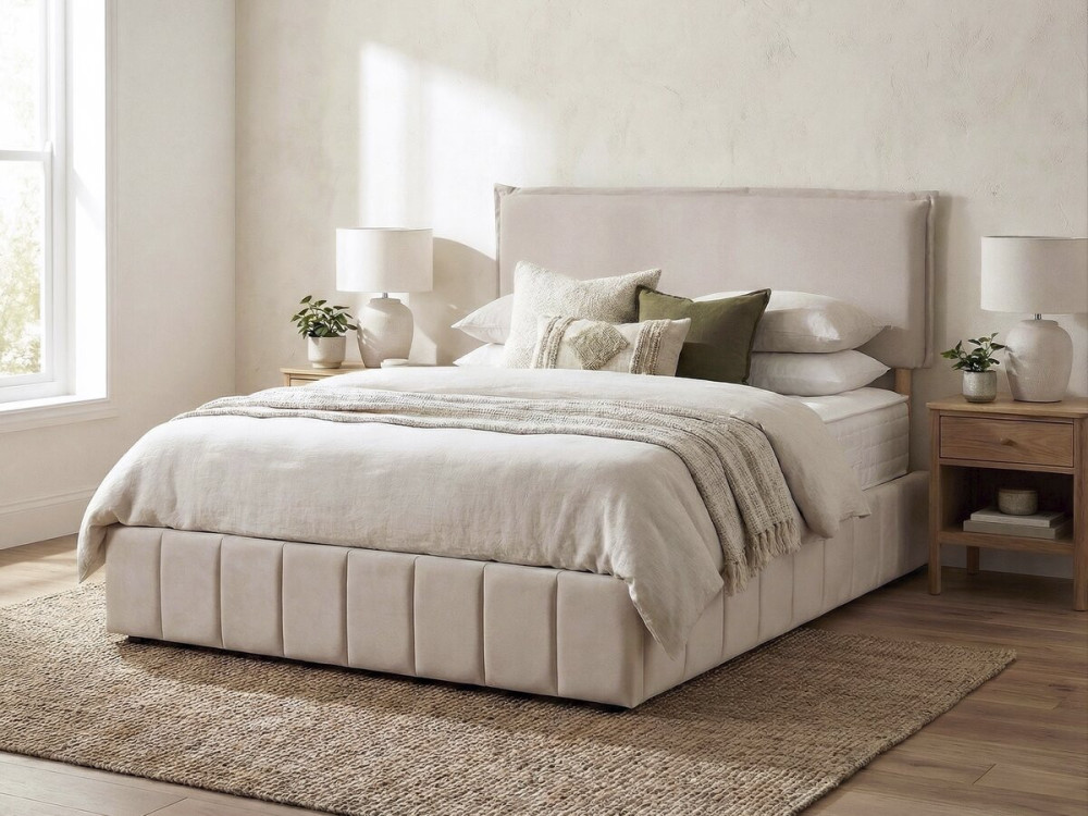 Kopfteil "Jessica" aus Leinen - 160 cm - Beige