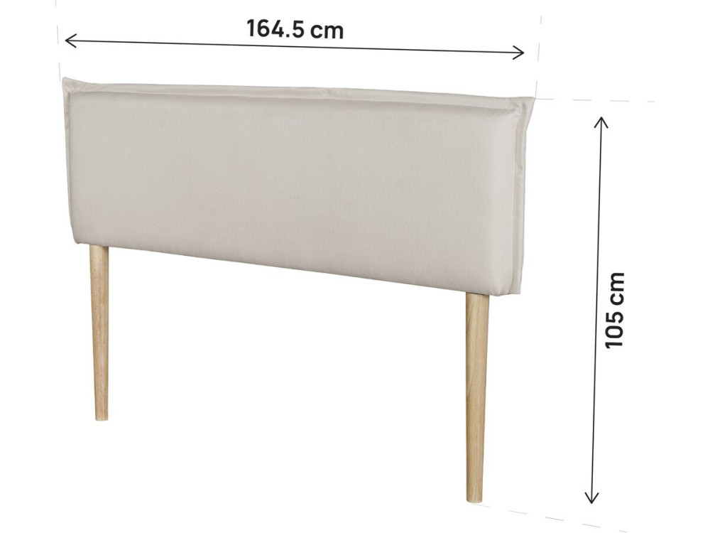Kopfteil "Jessica" aus Leinen - 160 cm - Beige