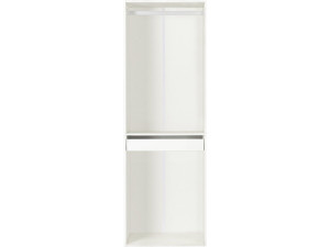 Kleiderschrank mit Garderobe und Hosenhalter "Opera" - 60 x 45 x 180 cm - Weiß