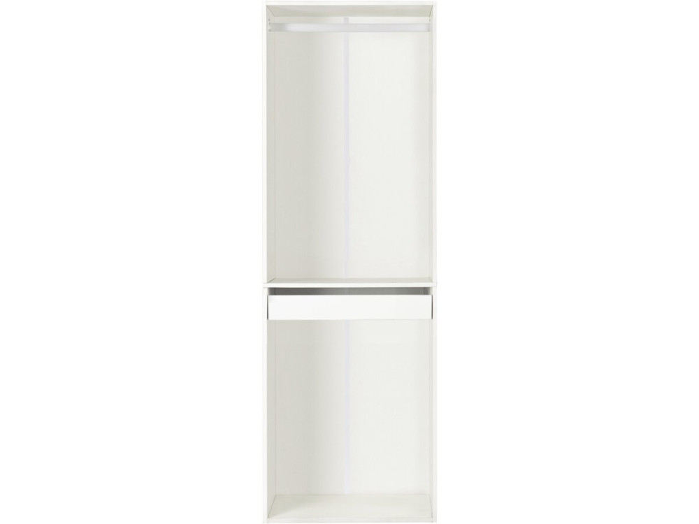 Kleiderschrank mit Garderobe und Hosenhalter "Opera" - 60 x 45 x 180 cm - Weiß
