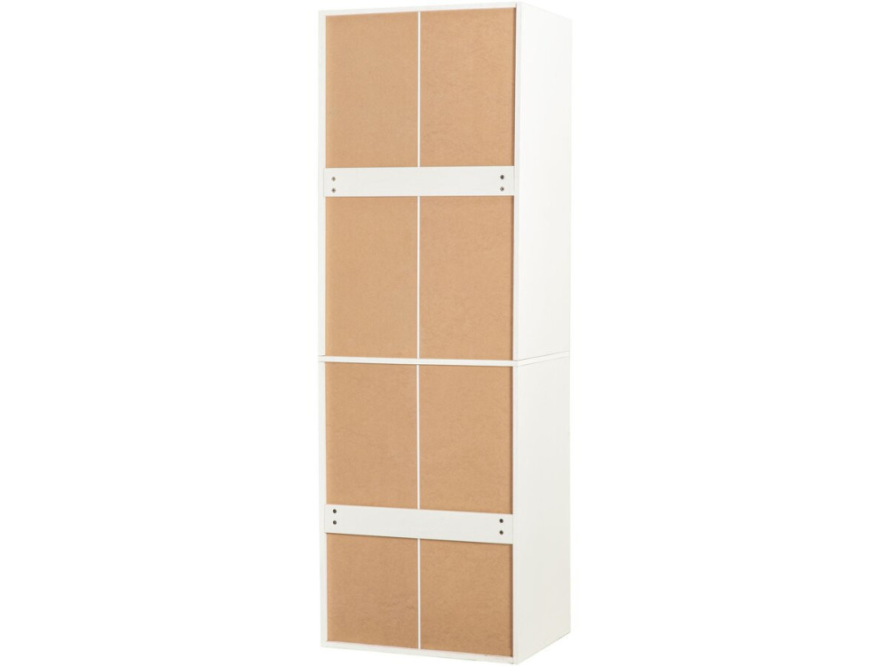 Kleiderschrank mit Garderobe und Hosenhalter "Opera" - 60 x 45 x 180 cm - Weiß