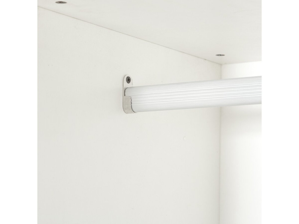 Kleiderschrank mit Garderobe und Hosenhalter "Opera" - 60 x 45 x 180 cm - Weiß
