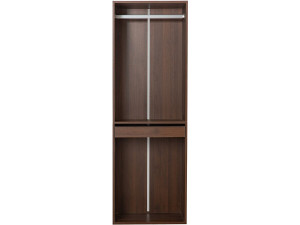 Kleiderschrank mit Garderobe "Opera" - 60 x 45 x 180 cm - Braun
