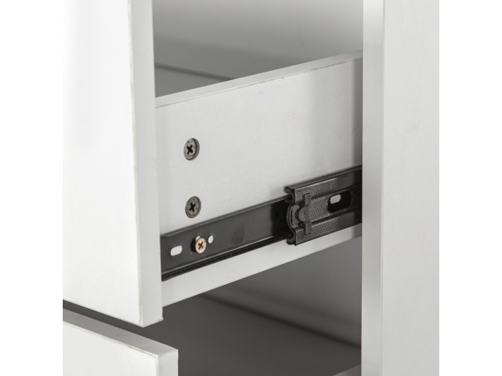 Kleiderschrank mit 4 Schubladen und 1 Garderobe "Opera" - 80 x 45 x 180 cm - Weiß