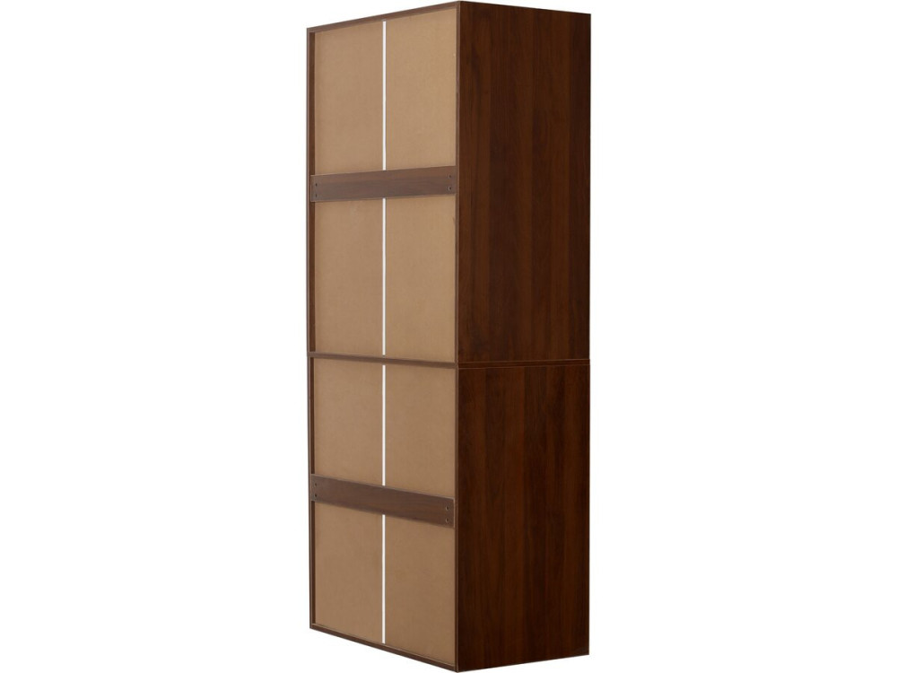 Schrank mit 4 Schubladen und 1 Garderobe "Opera" - 80 x 45 x 180 cm - Braun