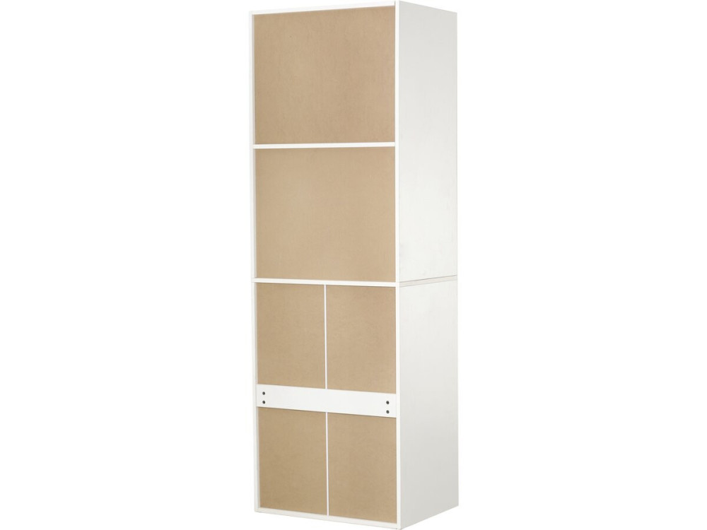 Schrank mit 5 Schubladen und 2 Regalen "Opera" - 60 x 45 x 180 cm - Weiß
