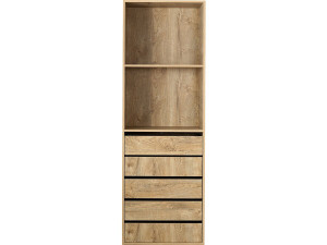 Schrank mit 5 Schubladen und 2 Regalen "Opera" - 60 x 45 x 180 cm - Beige