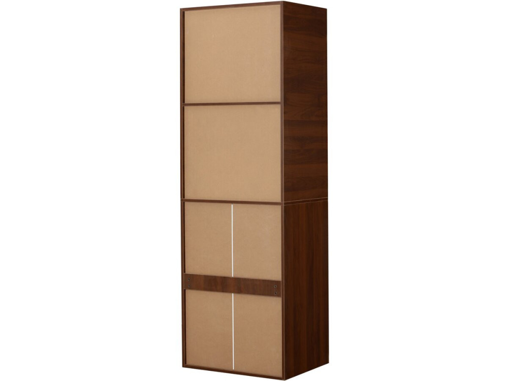 Schrank mit 5 Schubladen und 2 Regalen "Opera" - 60 x 45 x 180 cm - Braun