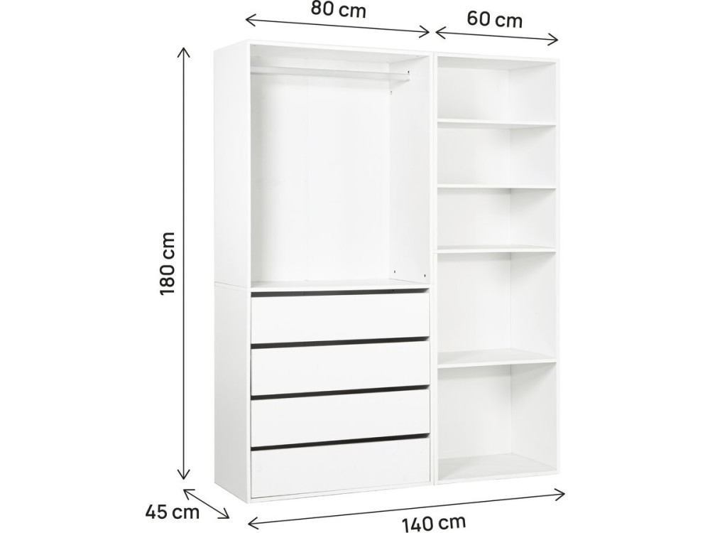 Ankleideset "Opéra" - 2 Elemente - Weiß