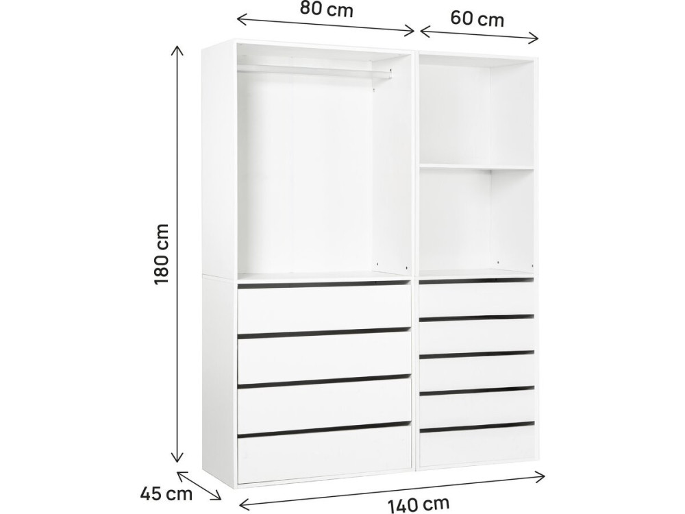 Ankleideset "Opéra" - 2 Elemente - Weiß