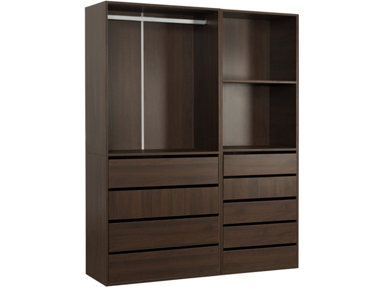 Modulares Ankleideset "Opéra" - 2 Elemente - Braun