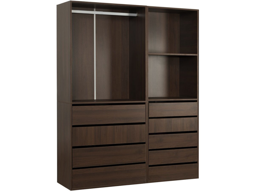 Modulares Ankleideset "Opéra" - 2 Elemente - Braun