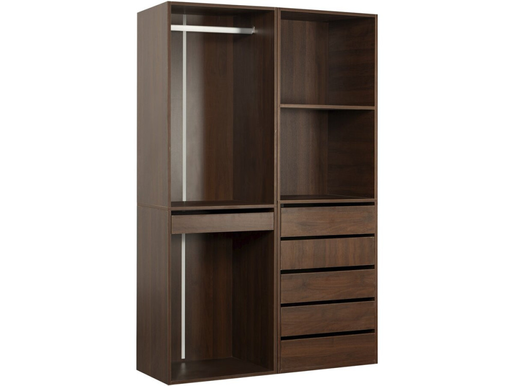 Modulares Ankleideset "Opéra" - 2 Elemente - Braun