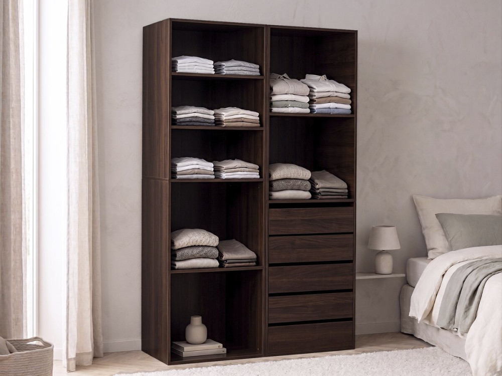 Modulares Ankleideset "Opéra" - 2 Elemente - Braun