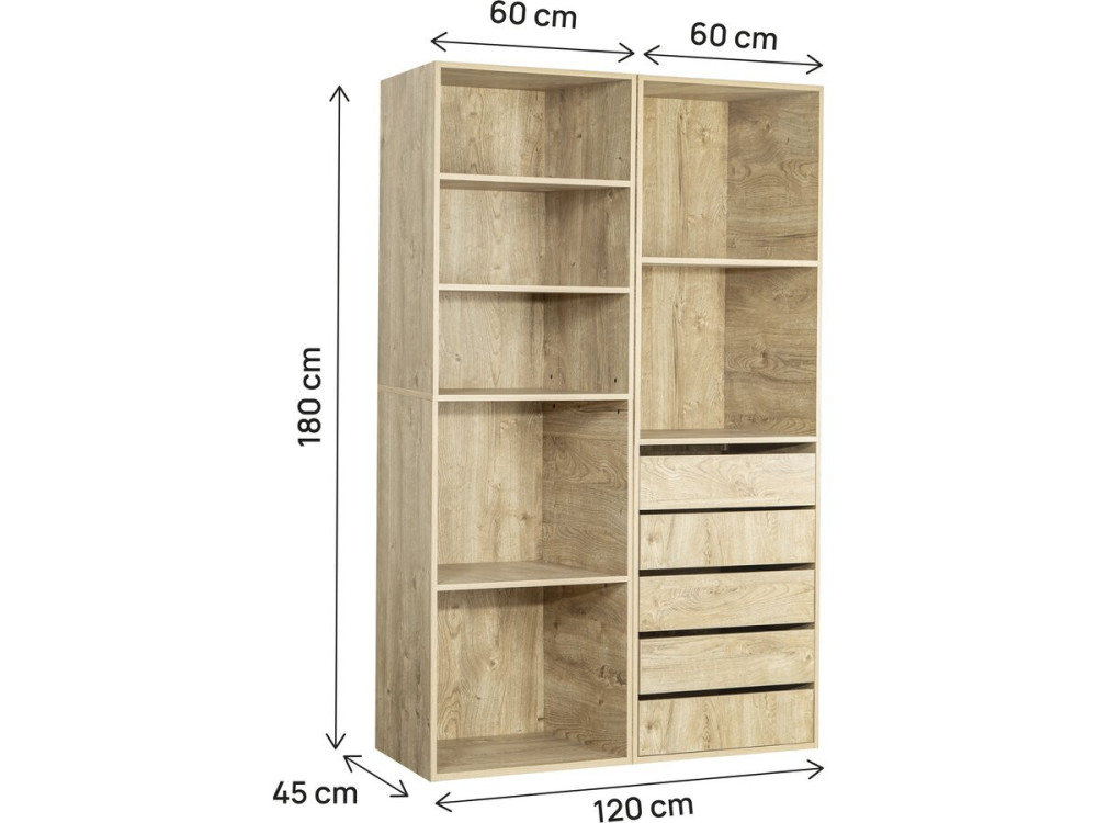 Modulares Ankleideset "Opera" - 2 Elemente - Beige
