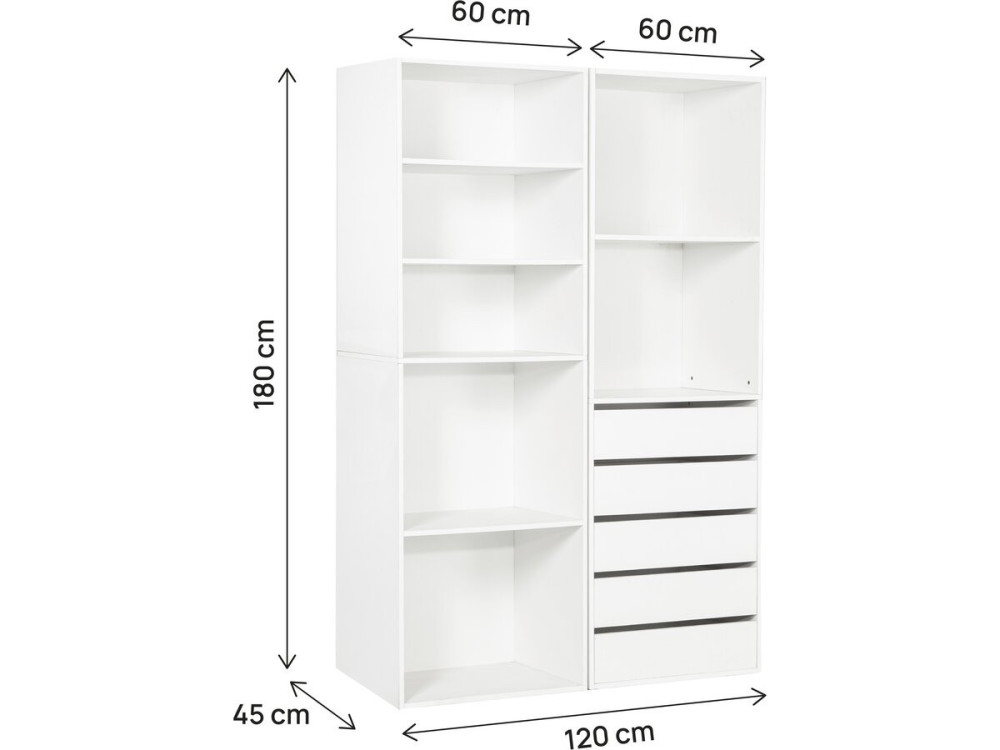 Ankleideset "Opéra" - 2 Elemente - Weiß