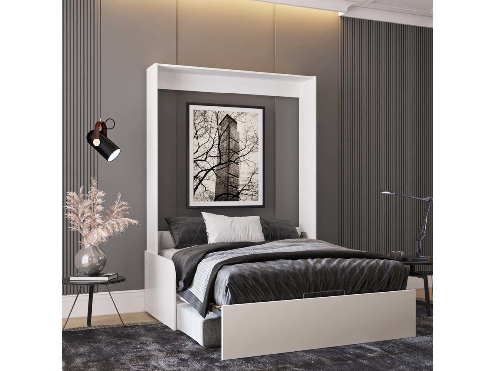 Klappbett "NYD SOFA 5" - 140 x 200 cm - Weiß