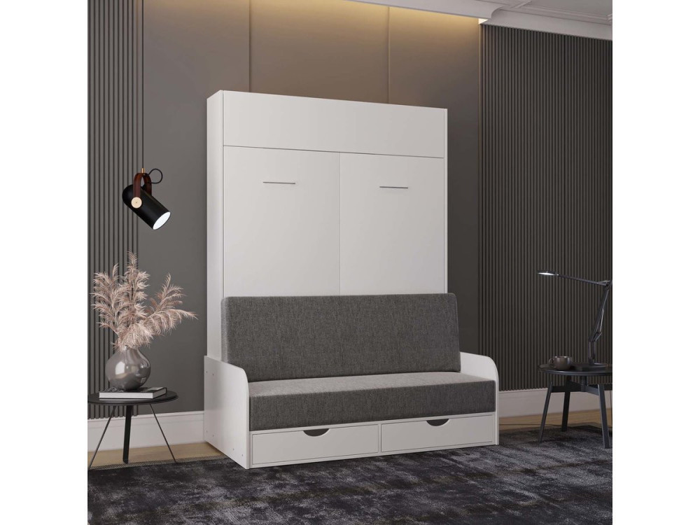 Klappbett "NYD SOFA 5" - 140 x 200 cm - Weiß