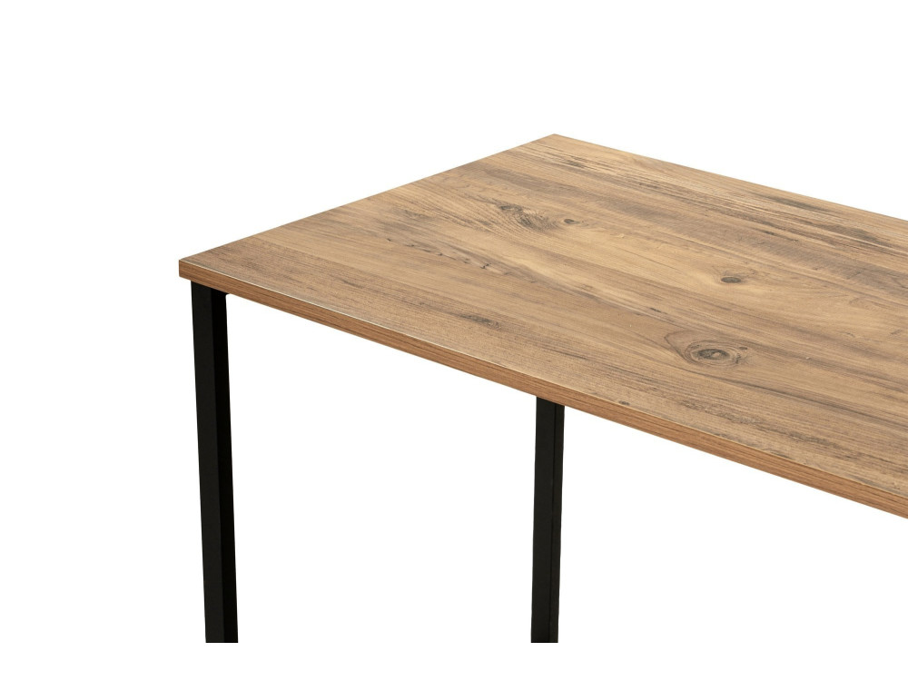 Schreibtisch „Twin Study Desk“ aus Holz – 240 x 60 x 74 cm – Schwarze Atlantische Kiefer