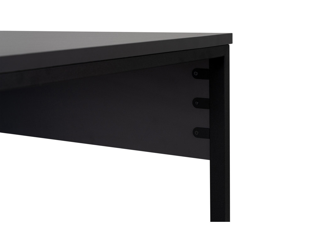 Schreibtisch „Twin Study Desk“ aus Holz – 240 x 60 x 74 cm – Anthrazit/Schwarz